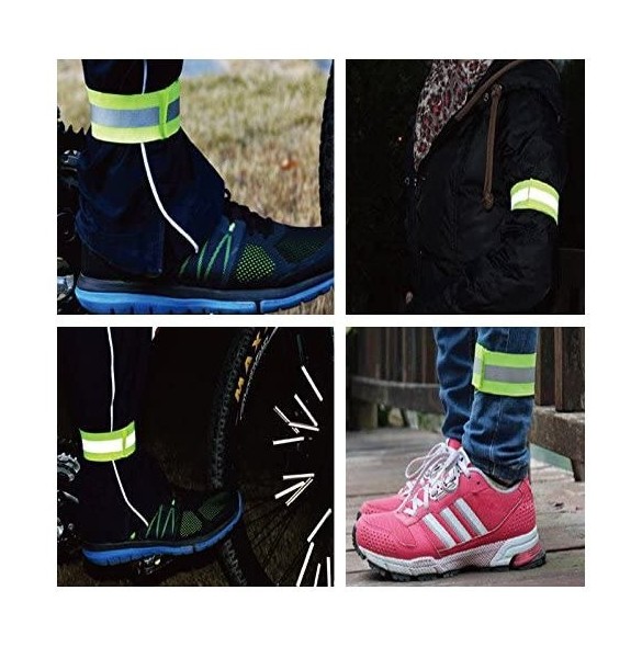 Reflekterande armband cykel med kardborreband 4cm gul