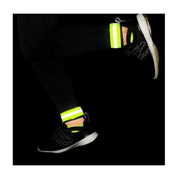 Reflekterande armband cykel med kardborreband 4cm gul