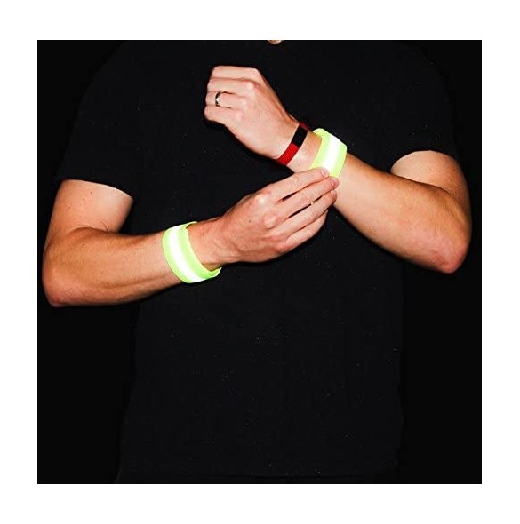 Reflekterande armband cykel med kardborreband 4cm gul