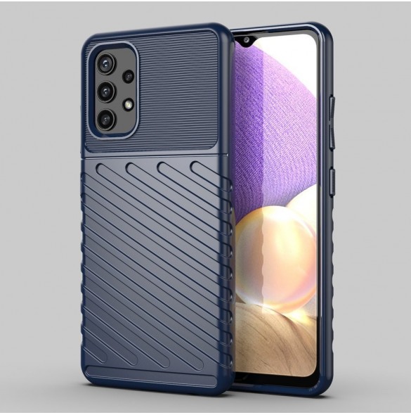 Thunder Case Flexibel Tough Rugged Cover TPU-fodral för Samsung Galaxy A32 5G blå