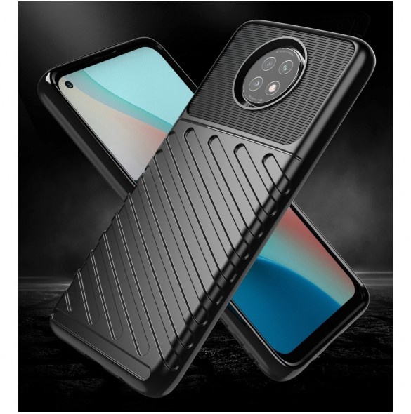 Thunder Case Flexibel Tough Rugged Cover TPU-fodral för Xiaomi Redmi Note 9T 5G grön