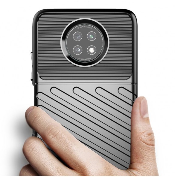 Thunder Case Flexibel Tough Rugged Cover TPU-fodral för Xiaomi Redmi Note 9T 5G grön