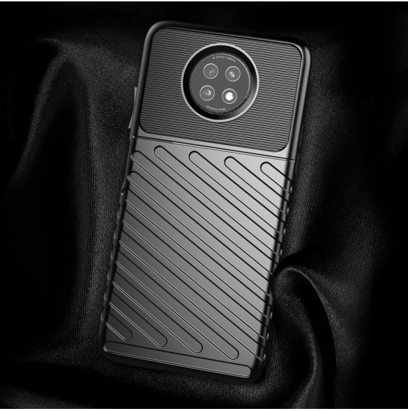 Thunder Case Flexibel Tough Rugged Cover TPU-fodral för Xiaomi Redmi Note 9T 5G grön