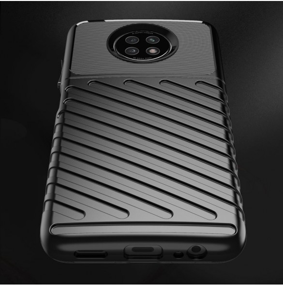 Thunder Case Flexibel Tough Rugged Cover TPU-fodral för Xiaomi Redmi Note 9T 5G grön