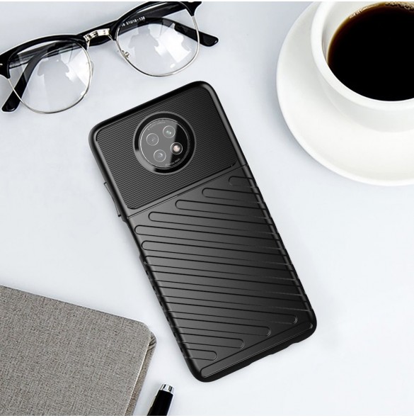 Thunder Case Flexibel Tough Rugged Cover TPU-fodral för Xiaomi Redmi Note 9T 5G grön