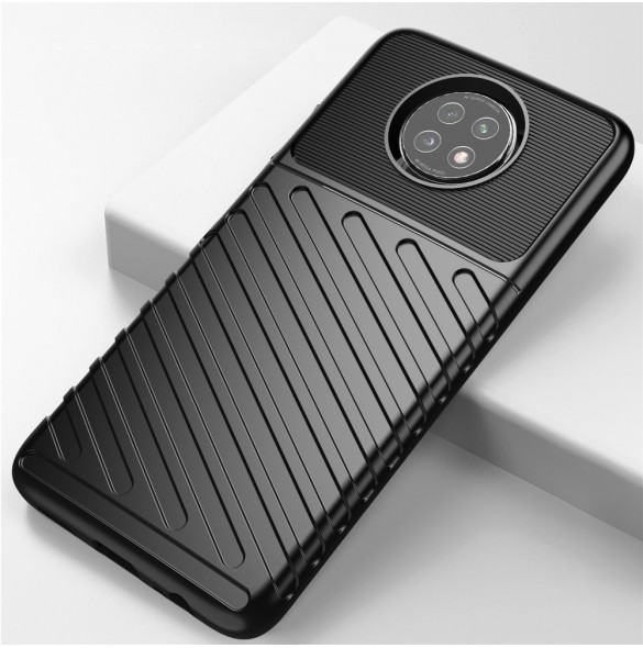 Thunder Case Flexibel Tough Rugged Cover TPU-fodral för Xiaomi Redmi Note 9T 5G grön