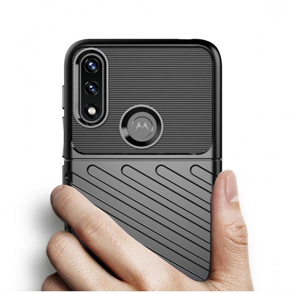 Thunder Case flexibelt pansarskal till Motorola Moto E7 Power svart