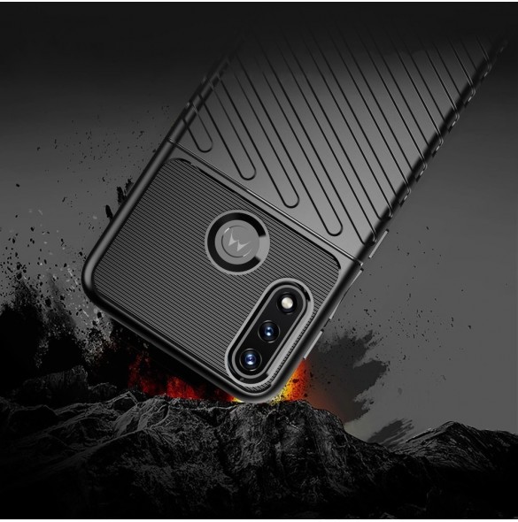 Thunder Case flexibelt pansarskal till Motorola Moto E7 Power svart