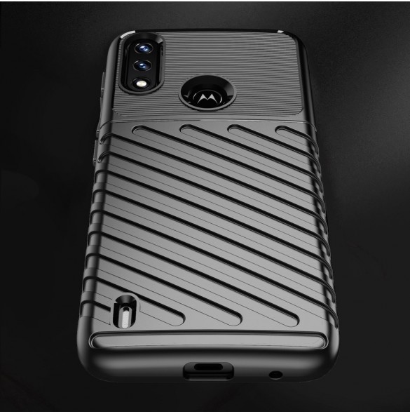 Thunder Case flexibelt pansarskal till Motorola Moto E7 Power svart
