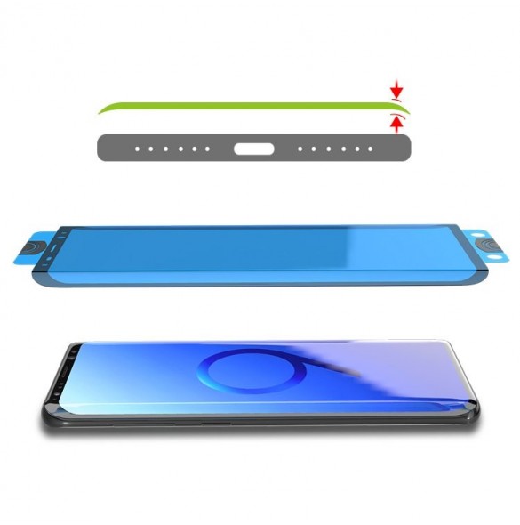 3D Edge Nano Flexi Glass Hybrid helskärmsskydd med ram för Xiaomi Mi 11 transparent