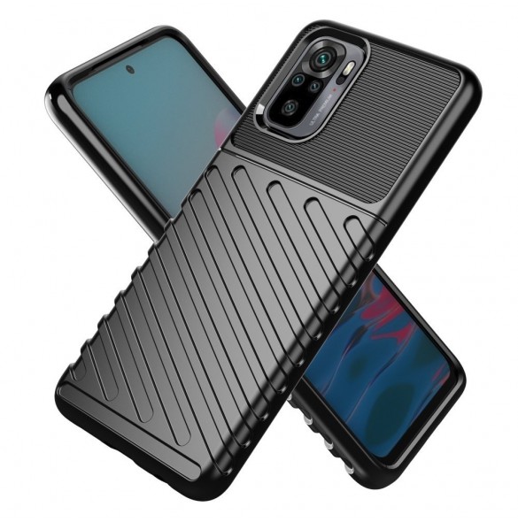 Thunder Case Flexibel Tough Rugged Cover TPU-fodral för Xiaomi Redmi Note 10 / Redmi Note 10S blå