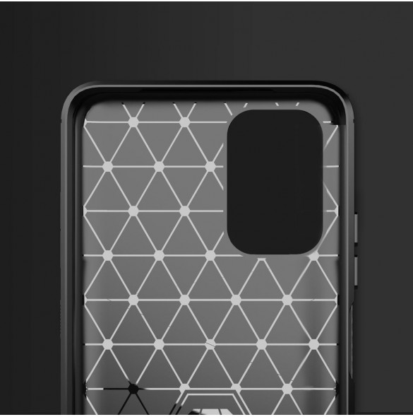 Carbon Case Flexible Cover TPU-fodral för Xiaomi Redmi Note 10 / Redmi Note 10S blå