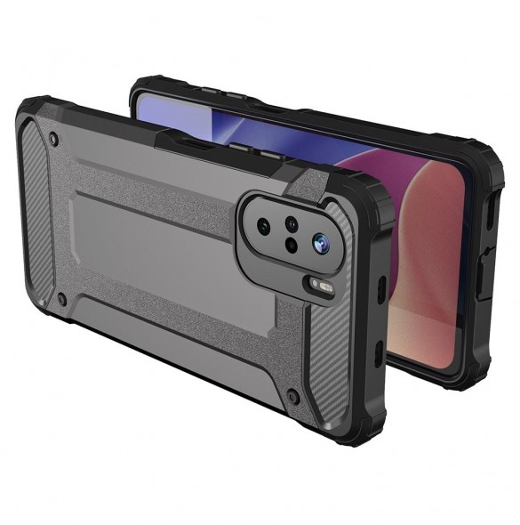 Hybrid Armor Case Tough Rugged Cover för Xiaomi Redmi K40 Pro+ / K40 Pro / K40 / Poco F3 golden