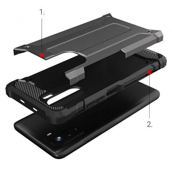 Hybrid Armor Case Tough Rugged Cover för Xiaomi Redmi K40 Pro+ / K40 Pro / K40 / Poco F3 golden