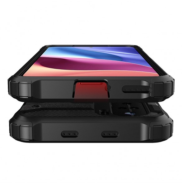 Hybrid Armor Case Tough Rugged Cover för Xiaomi Redmi K40 Pro+ / K40 Pro / K40 / Poco F3 golden
