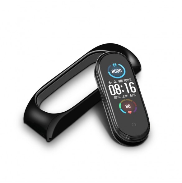 Ersättningsarmband i metall magnetiskt armband för Xiaomi Mi Band 6 / Mi Band 5 / Mi Band 4 / Mi Band 3 Svart