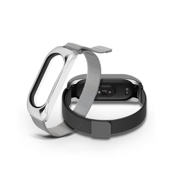 Ersättningsarmband i metall magnetiskt armband för Xiaomi Mi Band 6 / Mi Band 5 / Mi Band 4 / Mi Band 3 Guld Rosa
