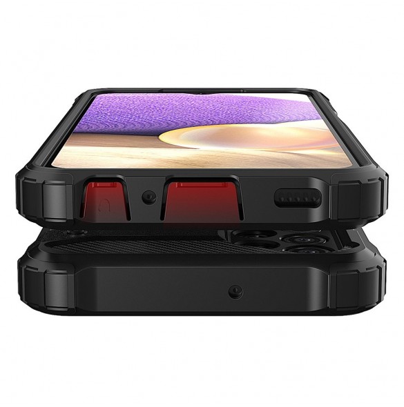 Hybrid Armor Case Tough Rugged Cover för Samsung Galaxy A32 4G golden
