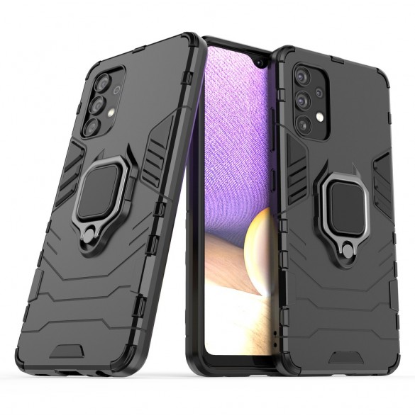 Ring Armor armored hybrid case skal + magnetisk hållare för Samsung Galaxy A32 4G svart