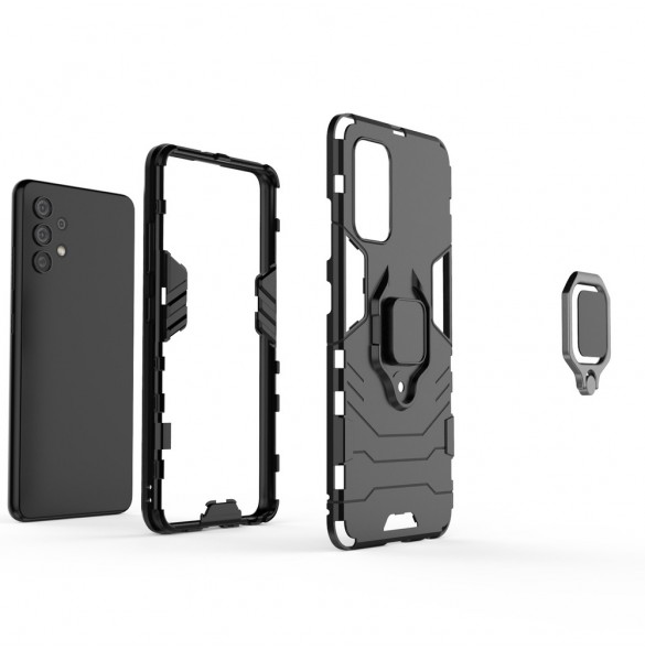 Ring Armor armored hybrid case skal + magnetisk hållare för Samsung Galaxy A32 4G svart