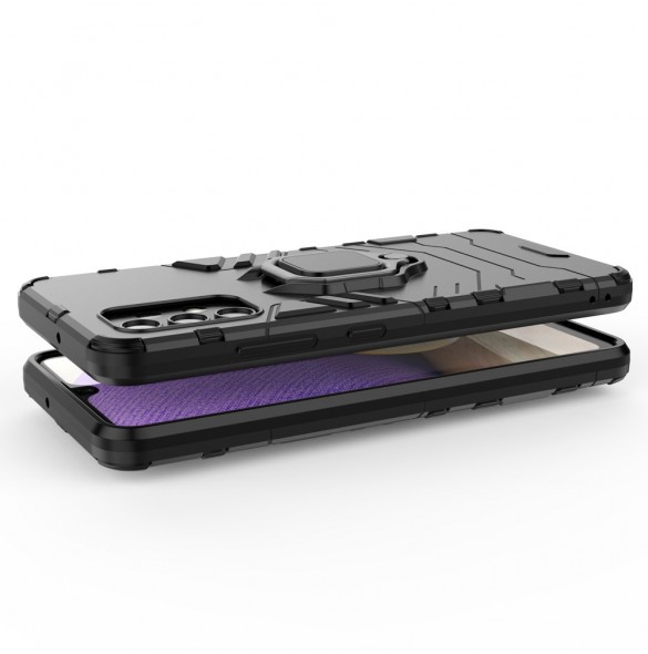 Ring Armor armored hybrid case skal + magnetisk hållare för Samsung Galaxy A32 4G svart
