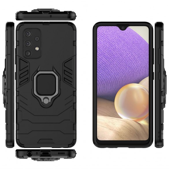 Ring Armor armored hybrid case skal + magnetisk hållare för Samsung Galaxy A32 4G svart