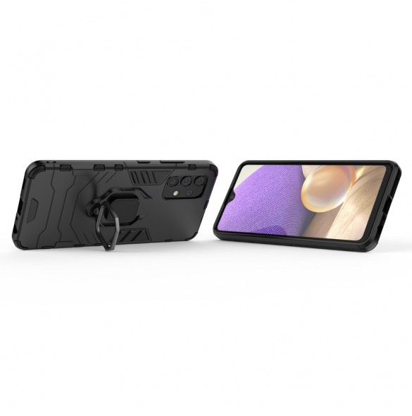 Ring Armor armored hybrid case skal + magnetisk hållare för Samsung Galaxy A32 4G svart