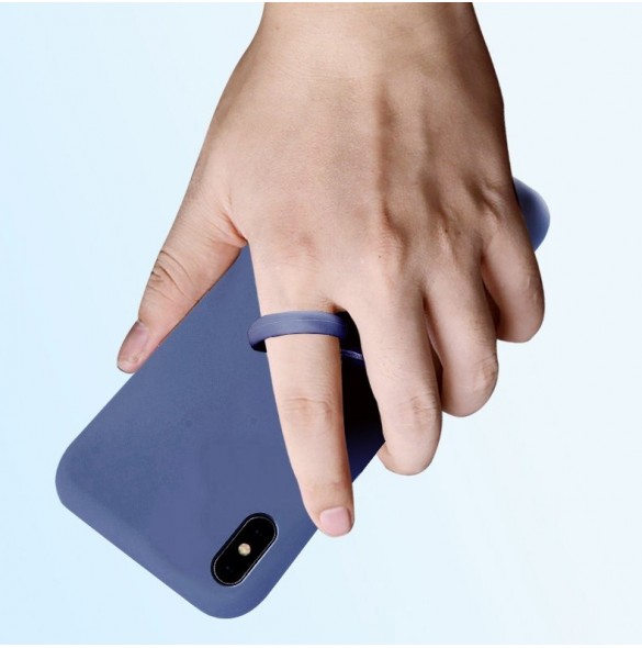 Silikonband för telefonen diamantring hänge för ett finger lila