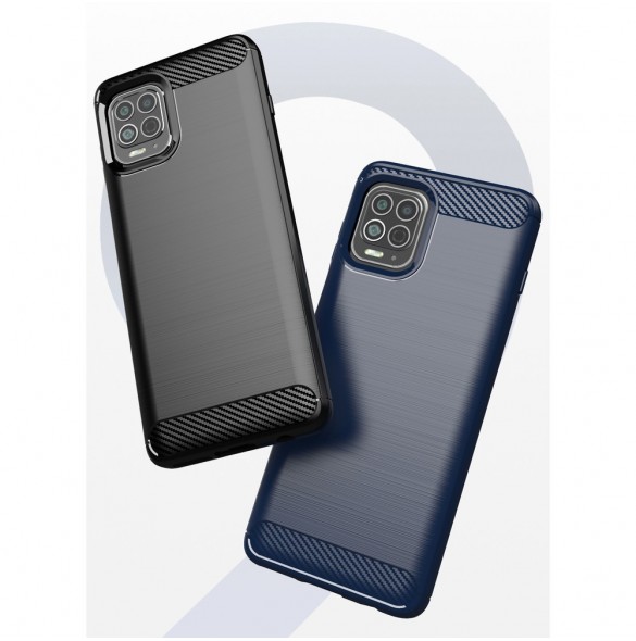 Carbon Case Flexible Cover TPU Case for Motorola Moto G100 / Edge S black