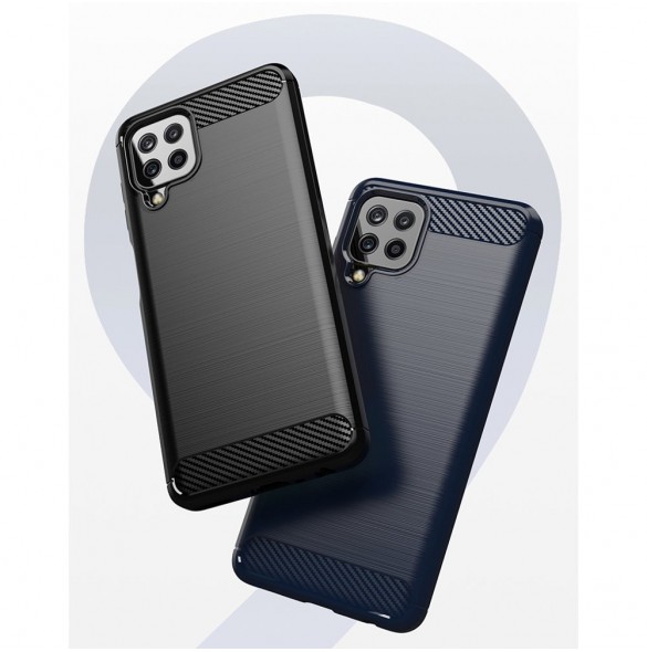 Carbon Case Flexible Cover TPU Case for Samsung Galaxy A22 4G black