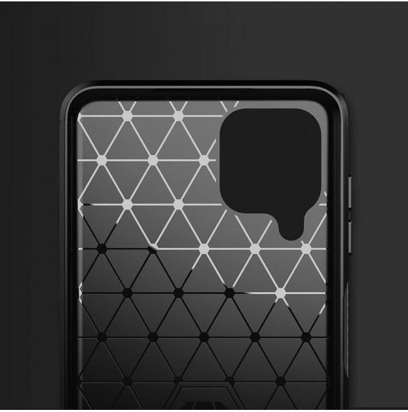 Carbon Case Flexible Cover TPU Case for Samsung Galaxy A22 4G black