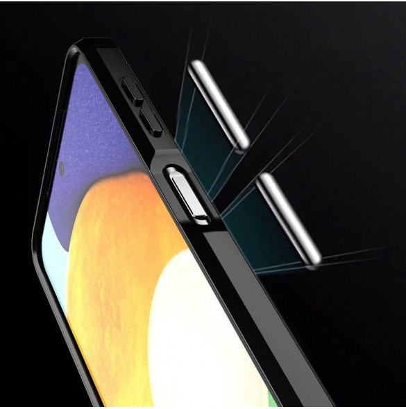 Carbon Case Flexible Cover TPU Case for Samsung Galaxy A22 4G black