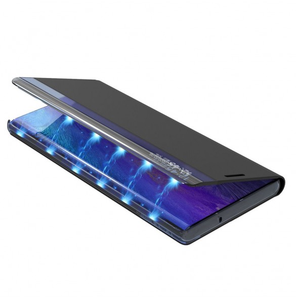 Sleep Case Bookcase Type Case with Smart Window for Samsung Galaxy A22 4G blue