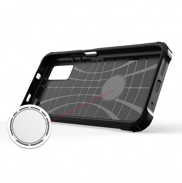 Hybrid Armor Case Tough Rugged Cover for Xiaomi Redmi Note 10 5G / Poco M3 Pro silver