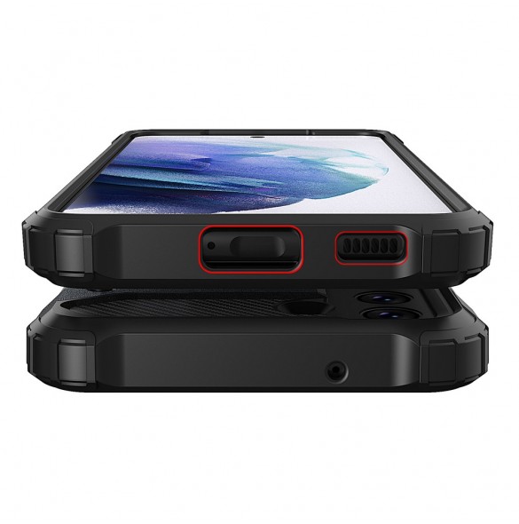 Hybrid Armor Case Tough Rugged Cover for Samsung Galaxy S21 FE black