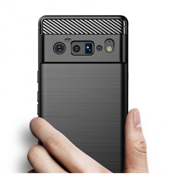 Carbon Case Flexible cover for Google Pixel 6 Pro black
