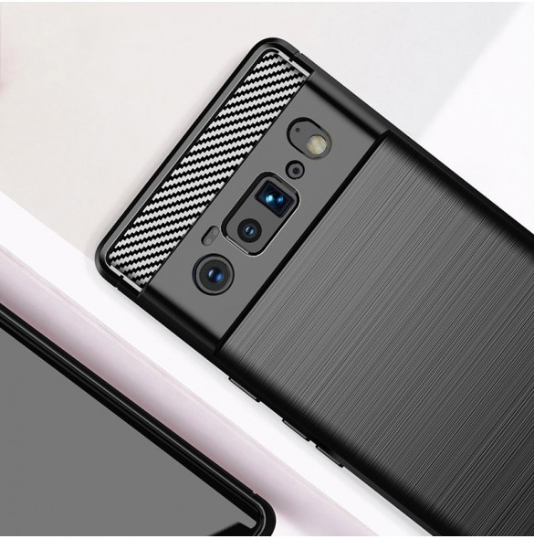 Carbon Case Flexible cover for Google Pixel 6 Pro black