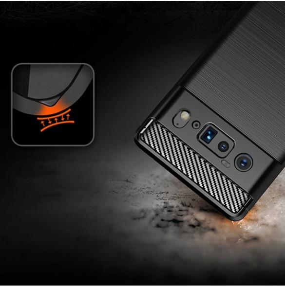 Carbon Case Flexible cover for Google Pixel 6 Pro black