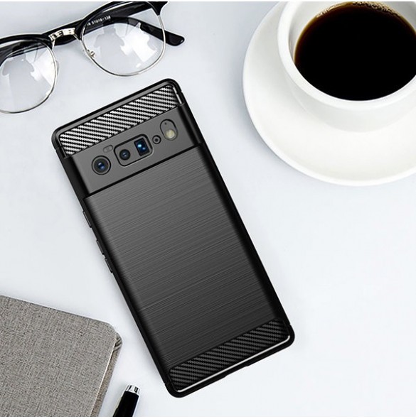 Carbon Case Flexible cover for Google Pixel 6 Pro black