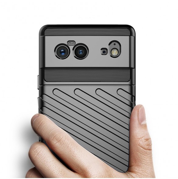 Thunder Case Flexible Tough Rugged Cover TPU Case for Google Pixel 6 black