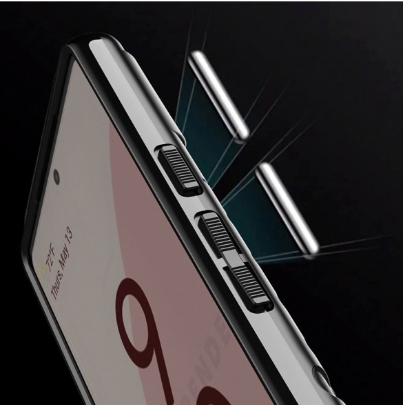 Thunder Case Flexible Tough Rugged Cover TPU Case for Google Pixel 6 black