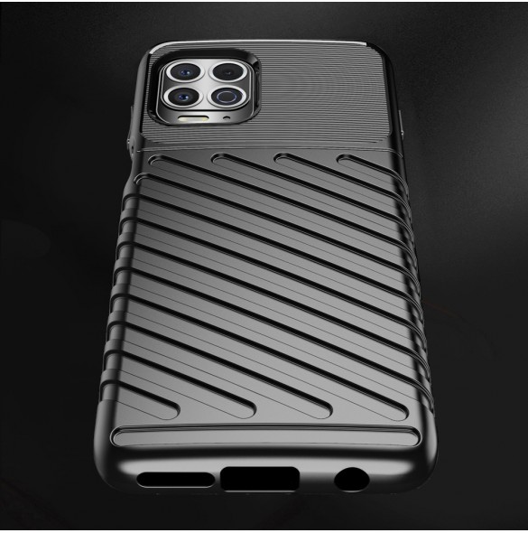 Thunder Case Flexible Tough Rugged Cover TPU Case for Motorola Moto G100 / Edge S black