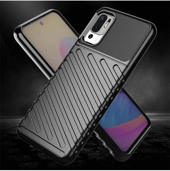 Thunder Case Flexible Tough Rugged Cover TPU Case for Xiaomi Redmi Note 10 5G / Poco M3 Pro blue