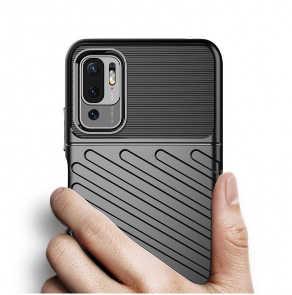 Thunder Case Flexible Tough Rugged Cover TPU Case for Xiaomi Redmi Note 10 5G / Poco M3 Pro blue