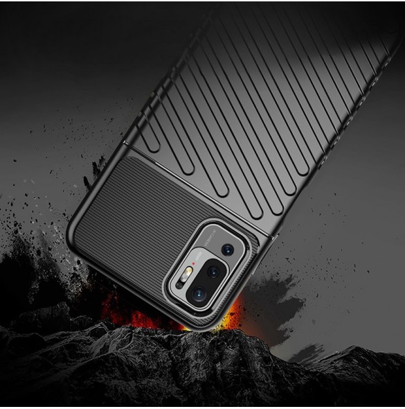 Thunder Case Flexible Tough Rugged Cover TPU Case for Xiaomi Redmi Note 10 5G / Poco M3 Pro blue
