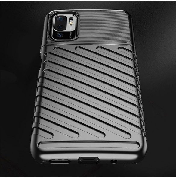 Thunder Case Flexible Tough Rugged Cover TPU Case for Xiaomi Redmi Note 10 5G / Poco M3 Pro blue
