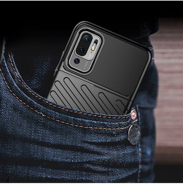 Thunder Case Flexible Tough Rugged Cover TPU Case for Xiaomi Redmi Note 10 5G / Poco M3 Pro blue
