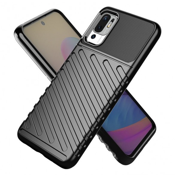 Thunder Case Flexible Tough Rugged Cover TPU Case for Xiaomi Redmi Note 10 5G / Poco M3 Pro blue