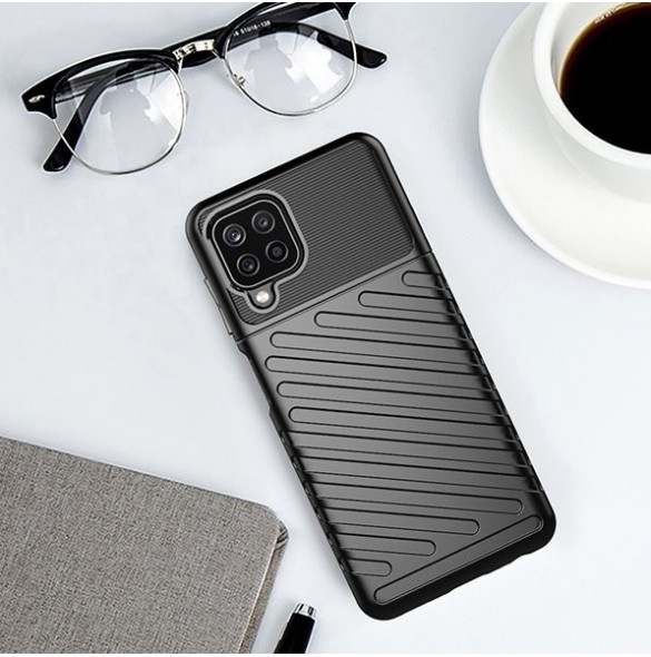 Thunder Case Flexible Tough Rugged Cover TPU Case for Samsung Galaxy A22 4G green