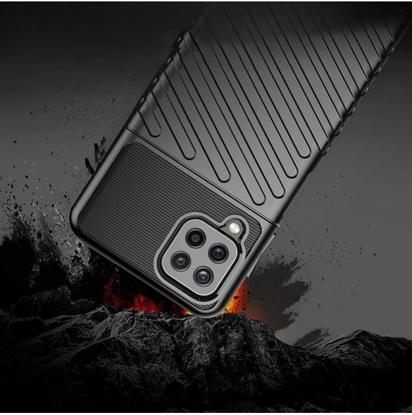 Thunder Case Flexible Tough Rugged Cover TPU Case for Samsung Galaxy A22 4G black